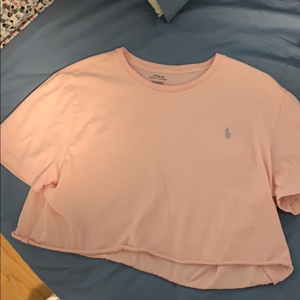 LIGHT PINK CROPPED POLO